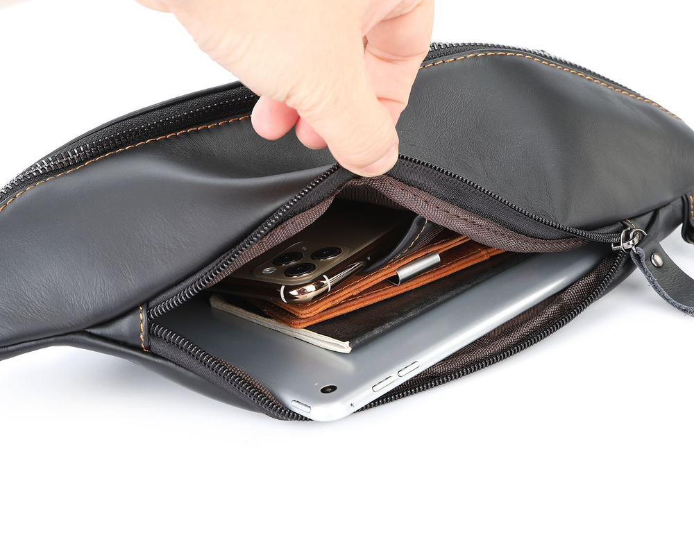 Кожаная сумка на плечо