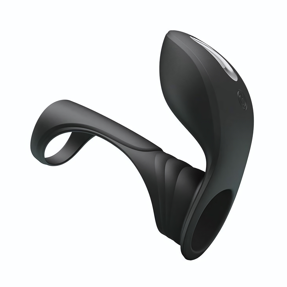 Черная насадка на пенис с вибрацией Vibration Penis Sleeve II (Цвет: черный)