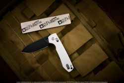 Нож Vosteed Raccoon CB сталь 14C28N Black Stonewash рукоять White G10