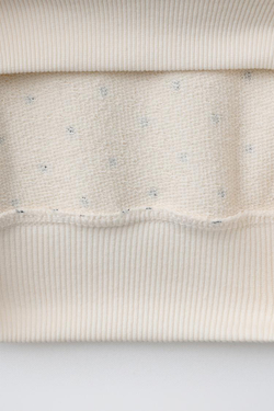 ZARA ХУДИ В ГОРОШЕК С НАДПИСЬЮ, ЭКРЮ