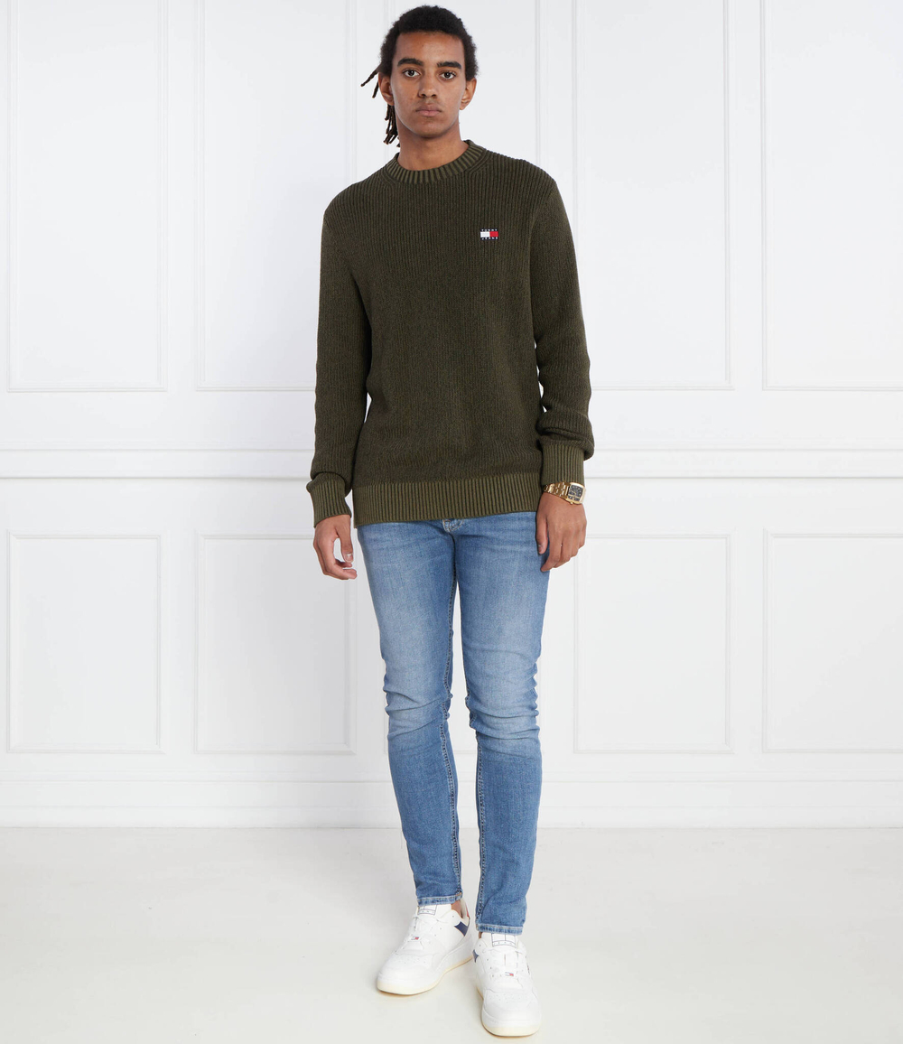 Свитер TONAL XS BADGE Tommy Jeans - зеленый(DM0DM17776)