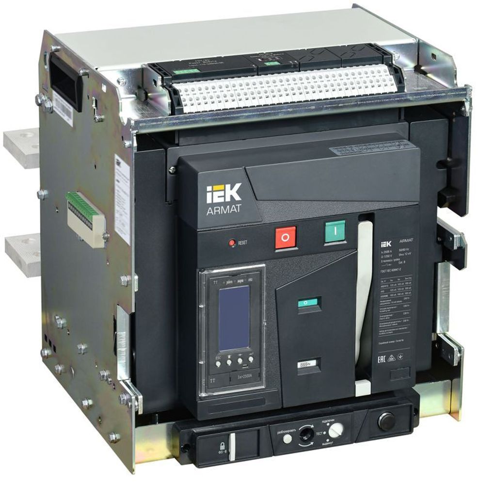 Выключатель автоматический воздушный 3п F 2500А 125кА TT выдвижн. с комплектом аксессуаров ARMAT IEK AR-ACB-3VF-125-2500A-TTCF Выключатель автоматический воздушный 3п F 2500А 125кА TT выдвижн. с комплектом аксессуаров ARMAT IEK AR-ACB-3VF-125-2500A-TTCF