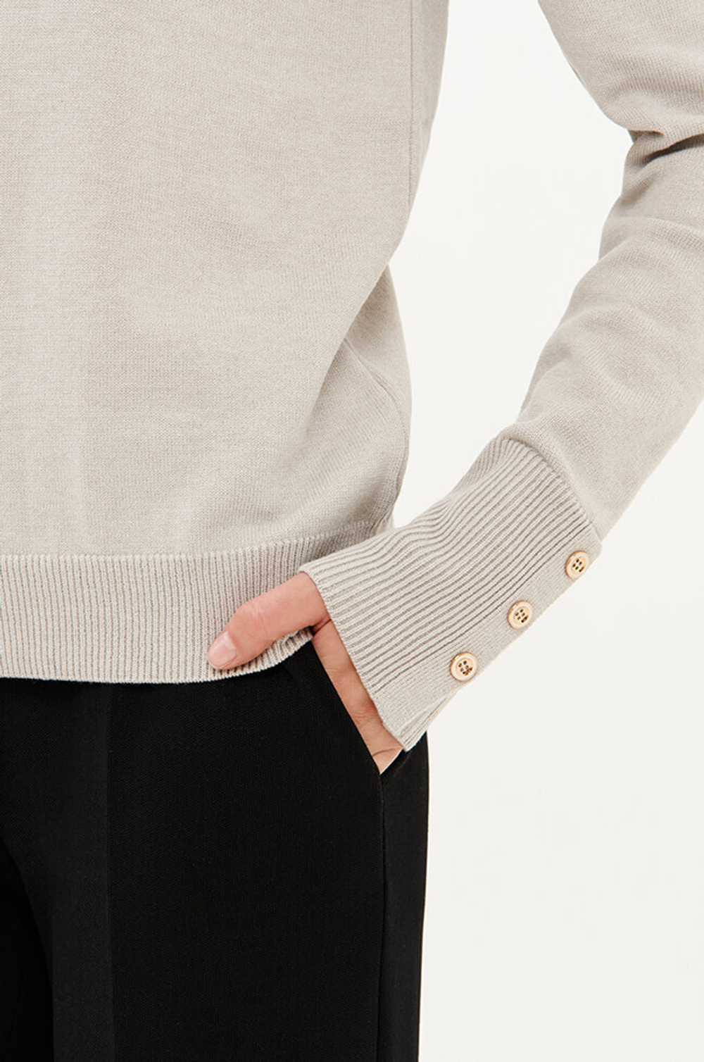 23375 Свитер женский (жемчужный)