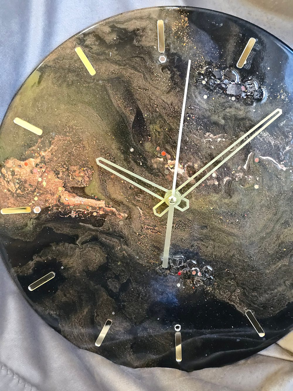 🕒 Часы настенные из эпоксидной смолы 30 см «Космическая бездна»