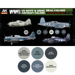 Набор красок AK Interactive Real Colors - WWII US Navy & USMC Aircraft