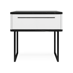 Тумба прикроватная на ножках ROYAL 5201 эко (Мрамор Неро-Черный-р.черная)