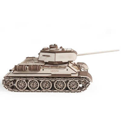 Деревянный конструктор Lemmo Танк Т-34-85, 612 деталей