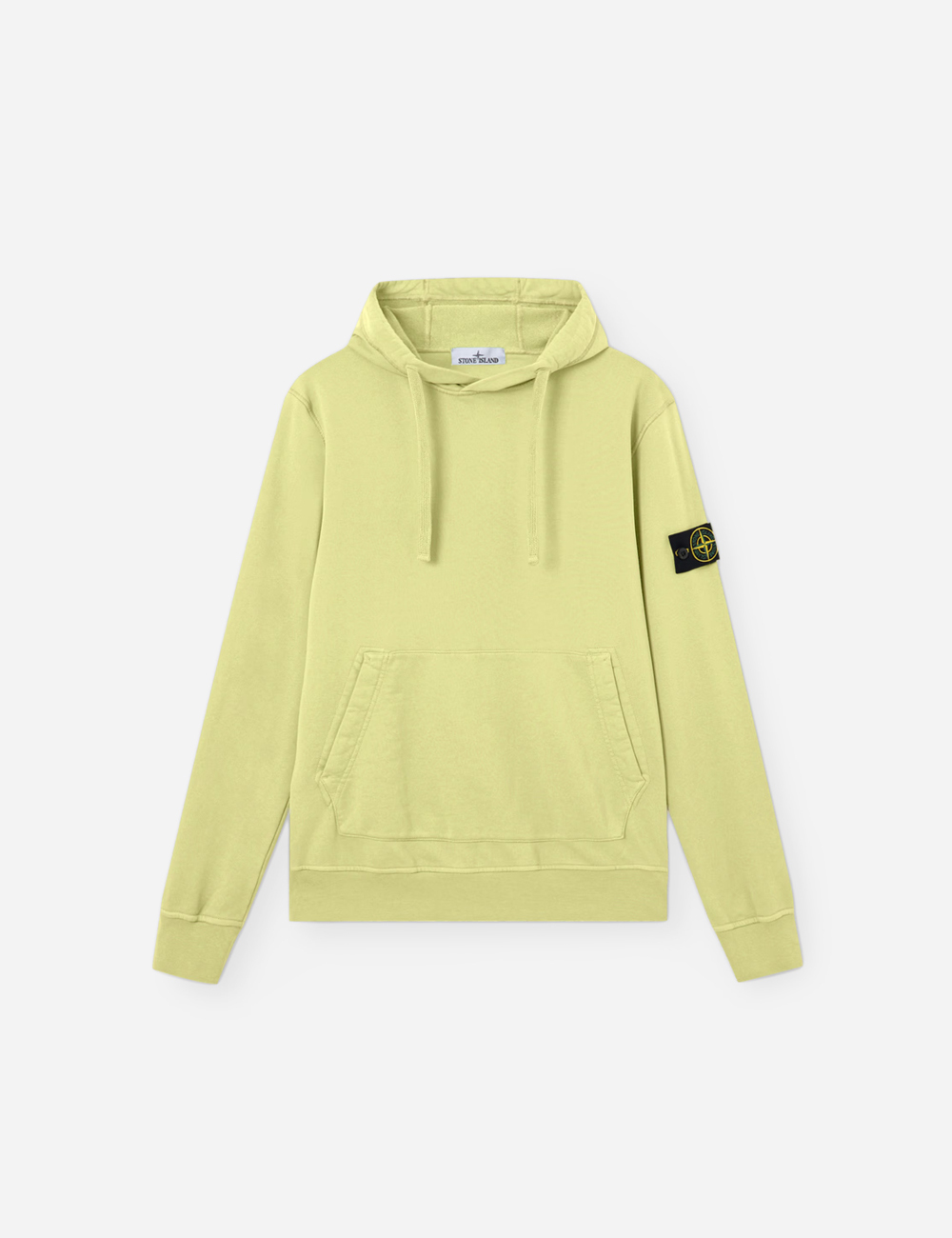 Stone Island Compass Cotton Jersey Hoodie Lead Sage Green