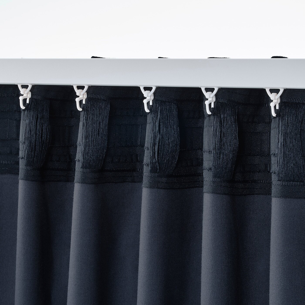 IKEA SANELA  (ИКЕА САНЕЛА)  -  Штора, 2 шт, на ленте/зеленая, 140x300 см