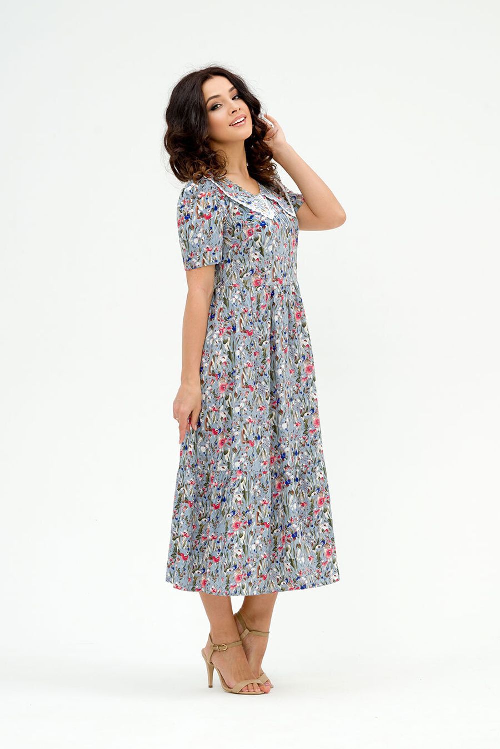 Платье Эвелина (44-52) Serenada голубой (Акция)