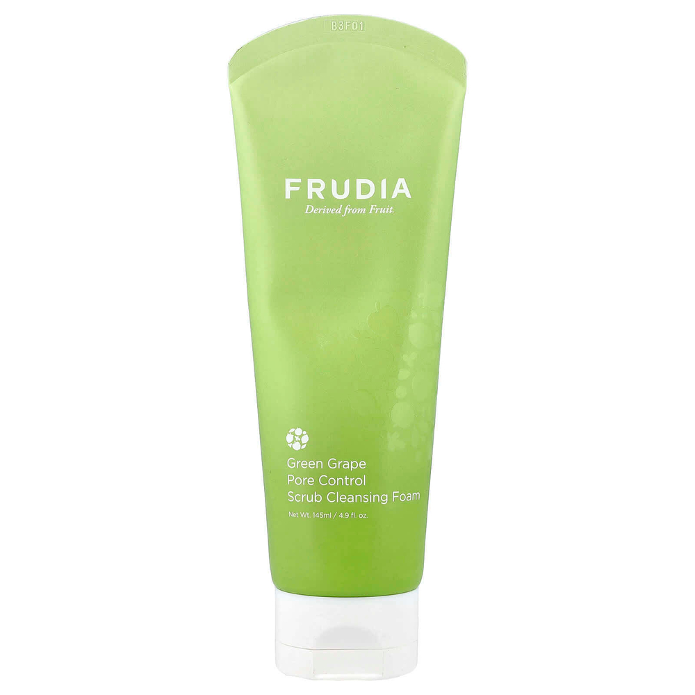 Frudia, очищающая пенка-скраб, контроль пор, зеленый виноград, 145 мл (4,9 жидк. унции)