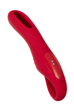 Малиновый стимулятор с двигающимся язычком Begonia - 18,5 см. (Цвет: розовый)