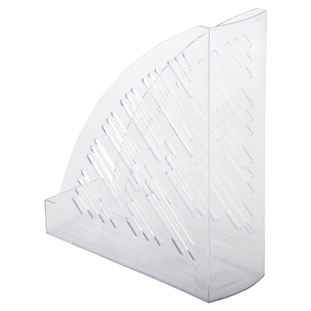 Лоток вертикальный для бумаг BRAUBERG «Standard+», 250×90×300 мм, прозрачный, 2 штуки в комплекте.