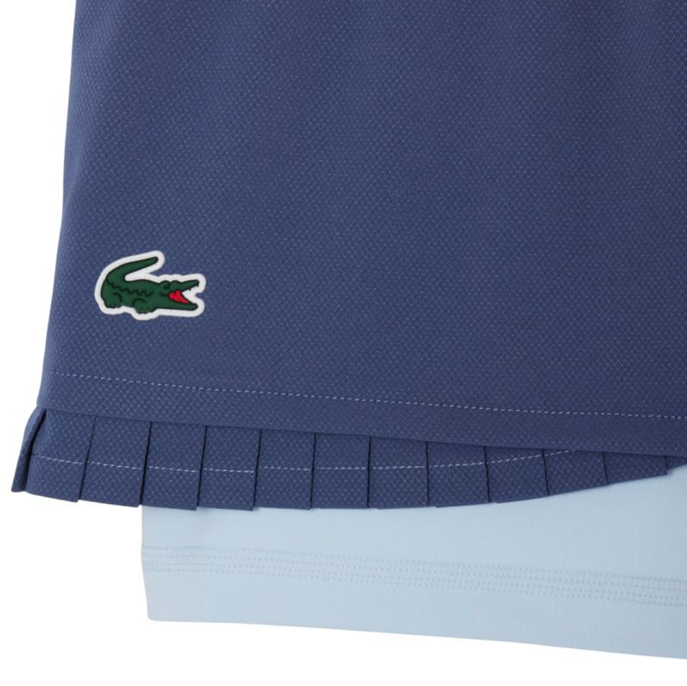 Женские Шорты теннисные Lacoste Ultra Dry Lined Tennis - небесный
