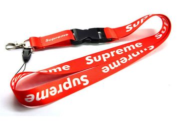 Ланъярд / шнурок для ключей Supreme красный