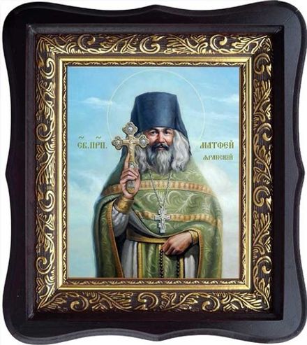 Матфей Яранский, преподобный иеромонах. Икона на холсте.