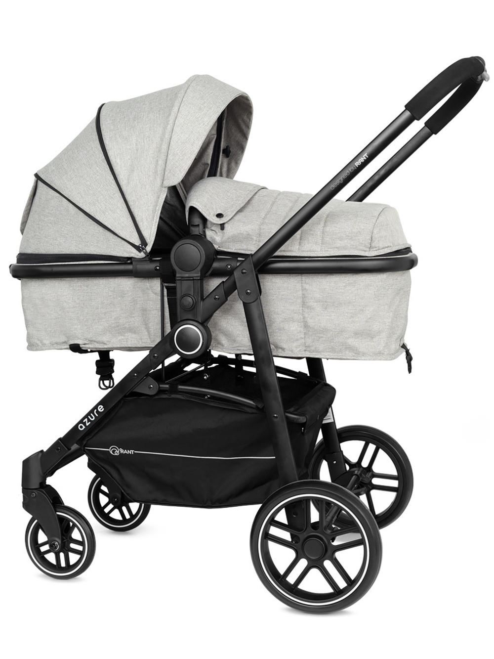 Коляска детская 2-в-1 "AZURE Trends" RA147 alu. Grey