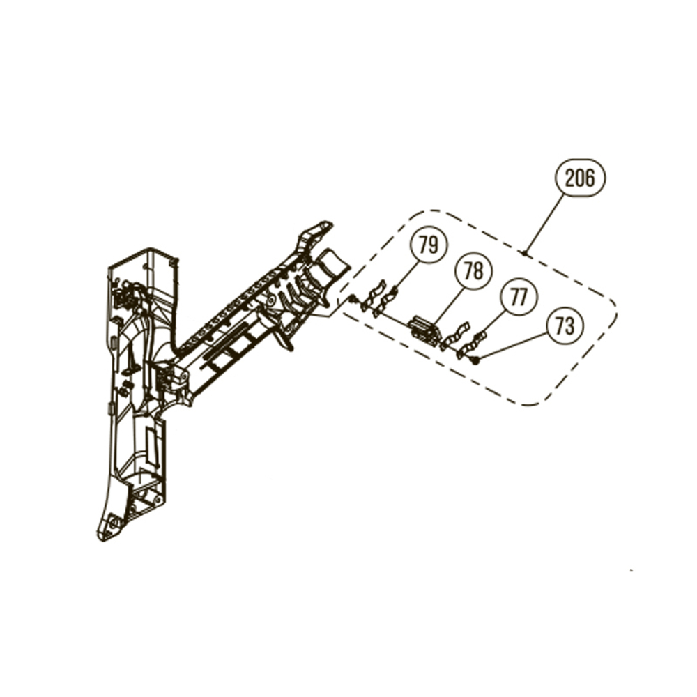 Запчасть №206 для Hybest GSR40A. Аккумуляторные контакты в сборе