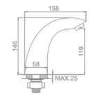 Смеситель для раковины сенсорный L1055-14 Ledeme латунь