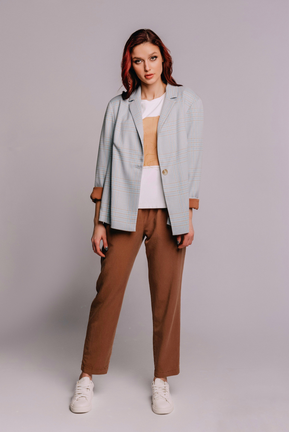 Жакет  в клетку на подкладке Тамбовчанка