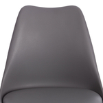 Стул TULIP IRON CHAIR (mod.EC-123) металл/пластик, 54,5*48*83,5см, серый