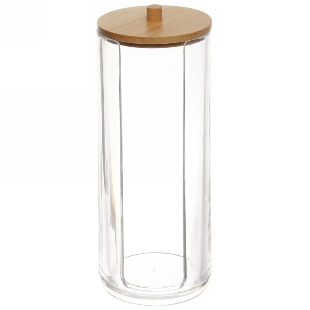 Диспенсер для ватных дисков «БРАМИНГЕМ», прозрачный, 18*7см