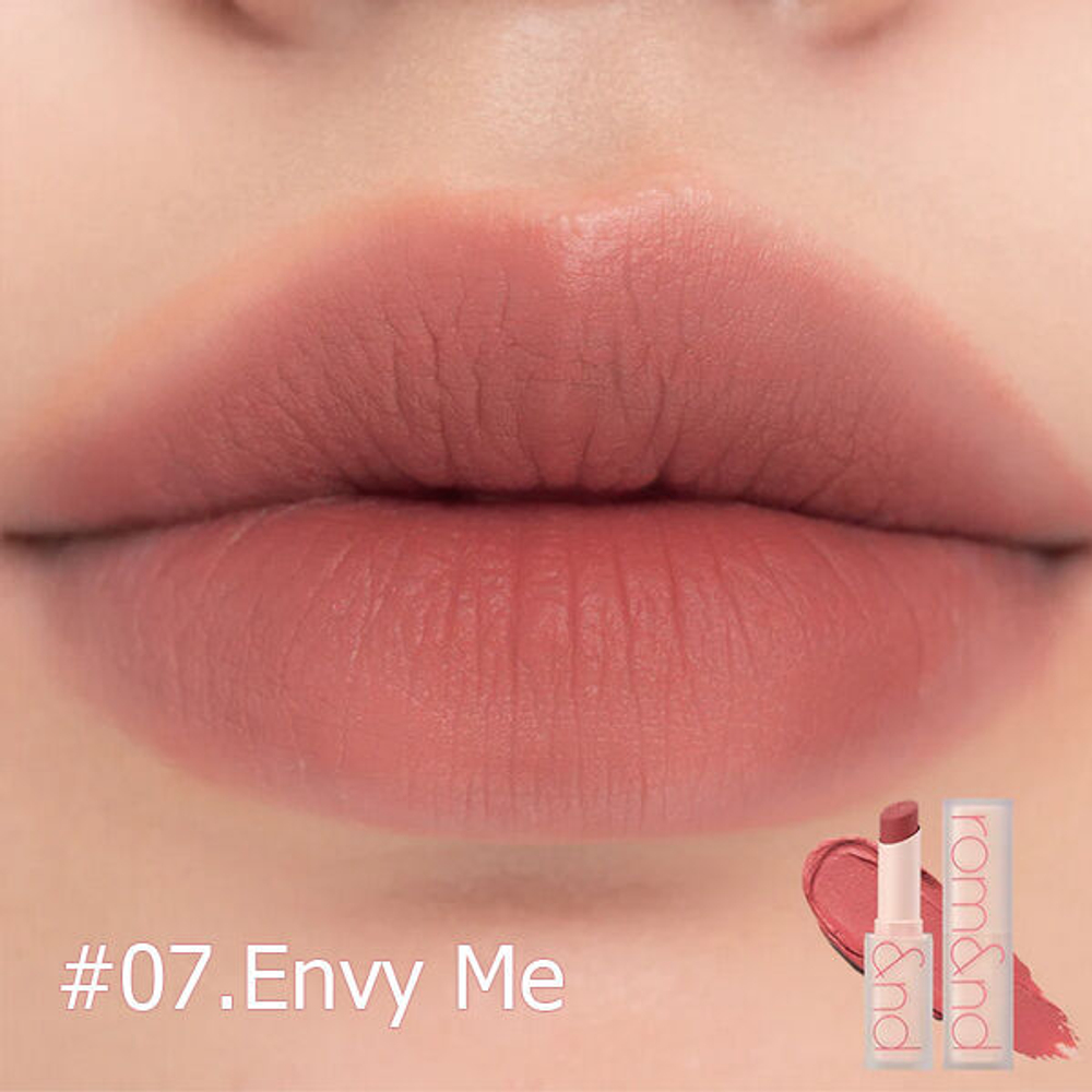 Лёгкая матовая помада для губ Rom&nd Zero Matte Lipstick #07.Envy Me, 3гр