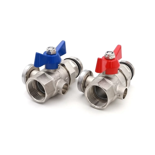 Комплект кранов д/коллек.групп прямой с терм. 1" VIEIR VR1102