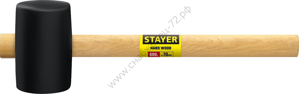 STAYER 680 г, Чёрная резиновая киянка (20505-75)