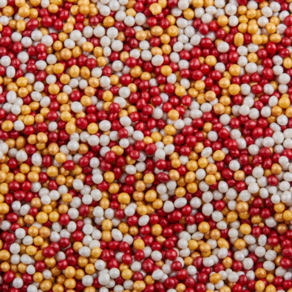 Посыпка шарики бордовый/золотой/серебряный, 50 г