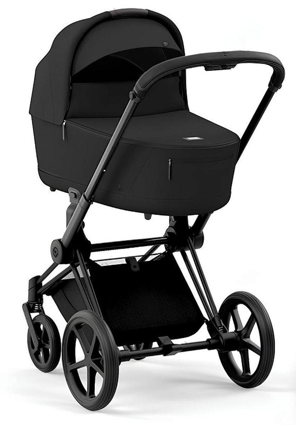 Коляска 3 в 1 Cybex Priam IV Matt Black complete и автокресло Aton B2 i-Size Bay Blue Sepia Black