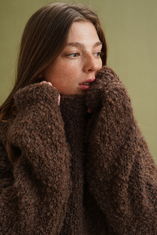 Свитер "Тедди" шоколадного цвета