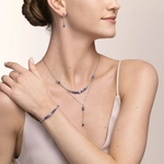 Колье Coeur de Lion Blue 5048/10-0700 цвет прозрачный, синий, серый