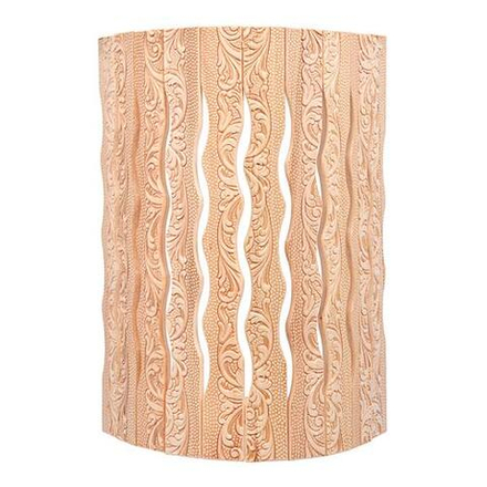 Абажур угловой, с орнаментом Цветы 31х9х22см, липа