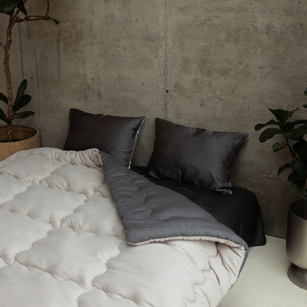 Покрывало - одеяло ЭМУ (арт. BL02-53-01) - крем-серый