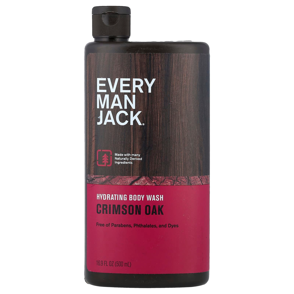 Every Man Jack, увлажняющий гель для душа, малиновый дуб, 500 мл (16,9 жидк. унции)