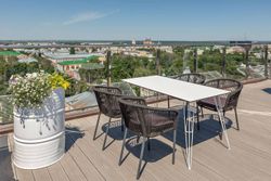 "Руссо" обеденный стол из HPL 150х80см, цвет "молочный"