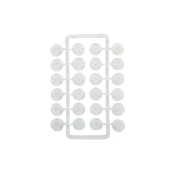 Кнопка пришивная пластик ⌀7 мм, 5 упак по 12 комплектов, прозрачный, Hobby&Pro