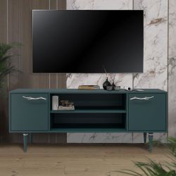 Тумба под ТВ Арт Колор matte 155см Классик Сильвер Зеленый бирюзовый матовый