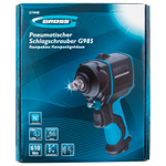 Гайковёрт пневматический ударный G985, 1/2",Twin Hammer, 610 Нм, 9000 об/мин, композитный// Gross