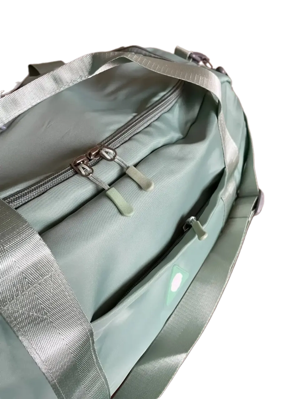 Сумка дорожная зелёная из плотного текстиля вместительная QOZA