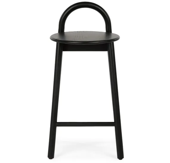Полубарный стул Circle 65 см, черный