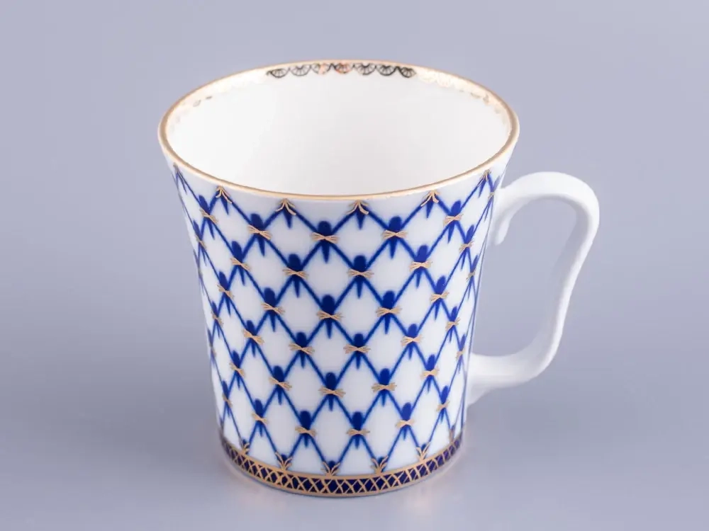 Бокал с блюдцем Ленинградский Кобальтовая сетка 360 мл арт. 81.13955.00.1