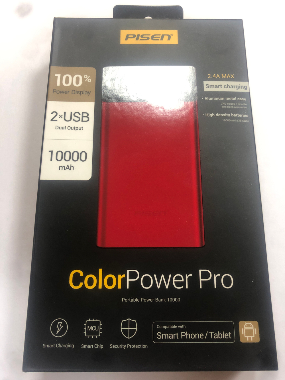 Внешний Аккумулятор (Power Bank) Pisen TS-D212 10000 mAh (5,0V - 2A) Красный