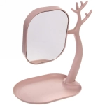Зеркало настольное «High Tech - Garden», с увеличением, цвет розовый, 26см