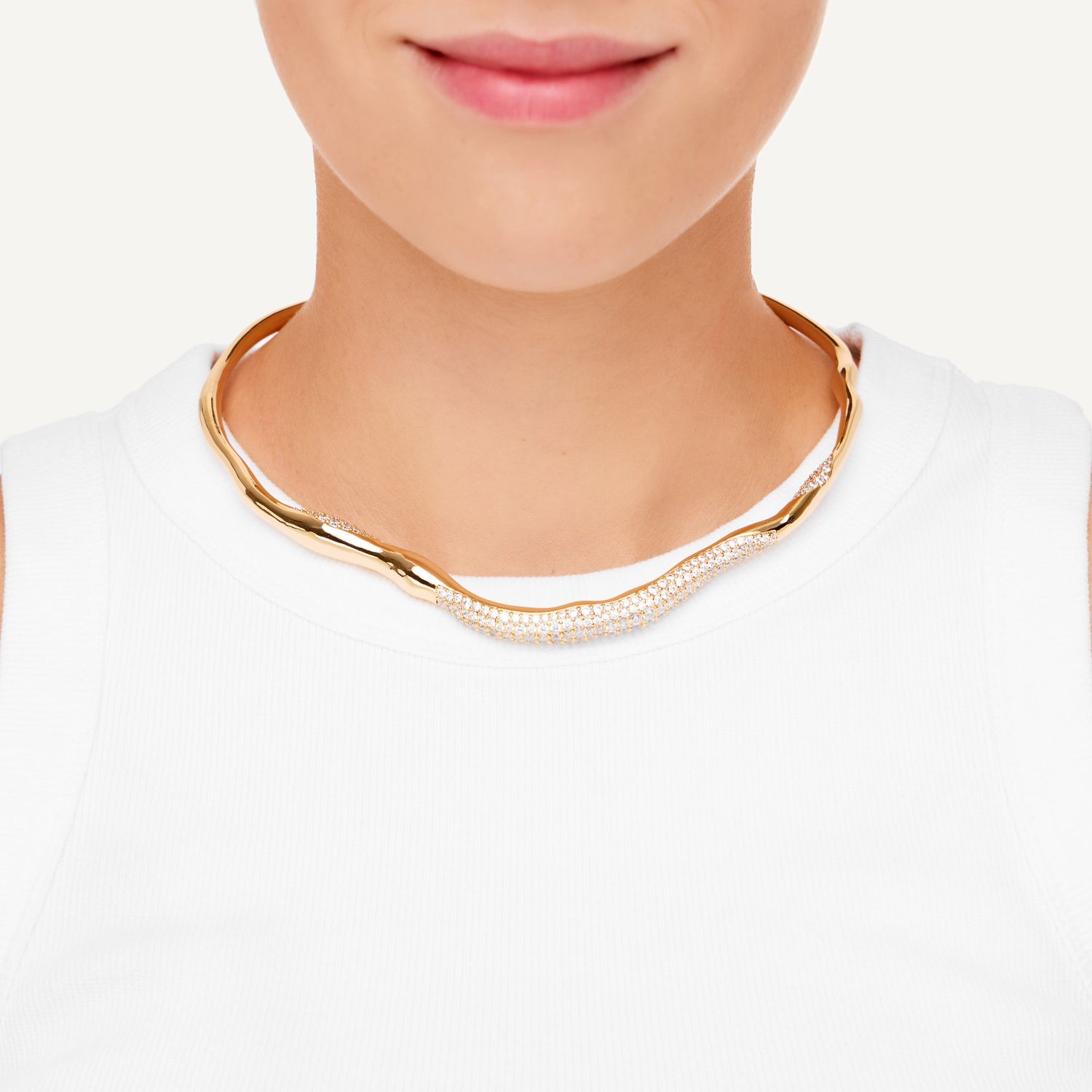 Колье Crystal Spread Necklace - Gold