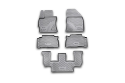 Коврики Standard, в салон TOYOTA Verso, 3 ряда 10/2009-2013, 5 шт. (полиуретан, чёрные) Element.NLC.48.20.210
