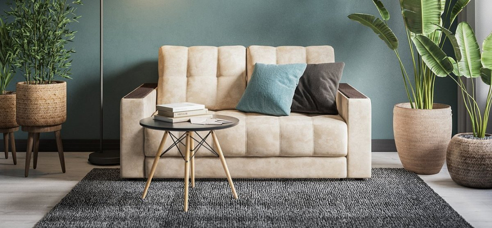Диван BOSS Compact велюр Alkantara пепел