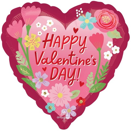 Шар сердце HVD Цветочный привет