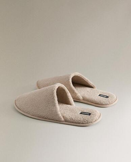 ZARA HOME ДОМАШНИЕ ТАПОЧКИ, БЕЖЕВЫЙ